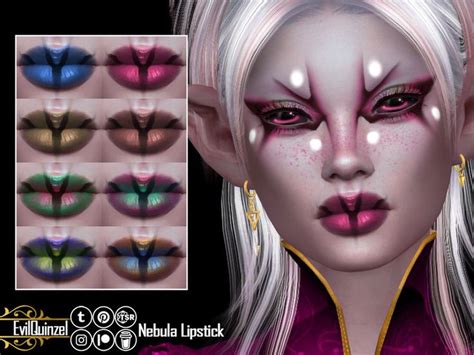 Evilquinzel S Nebula Lipstick In Spring Lipstick Sims Lipstick