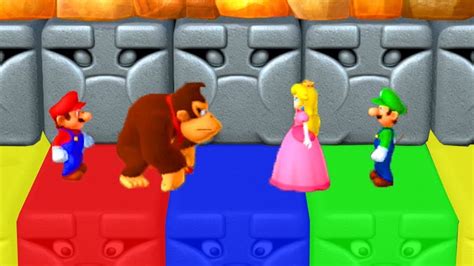 Mario Party Minigames Mario Vs Luigi Vs Donkey Kong Vs Peach