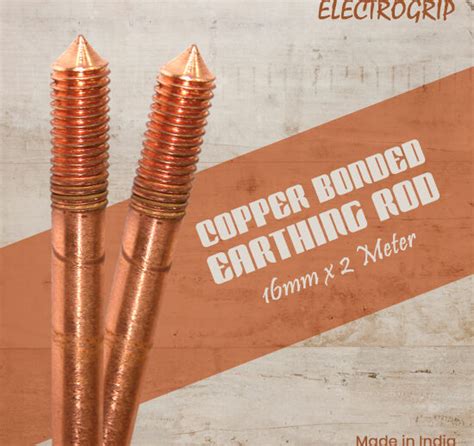 Copper Earthing Rod Electrogrip Meter Micron Copper Bonded