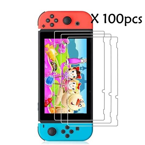 50 100Pcs Tempered Glass For Nintend Switch Oled Lite Screen Protector