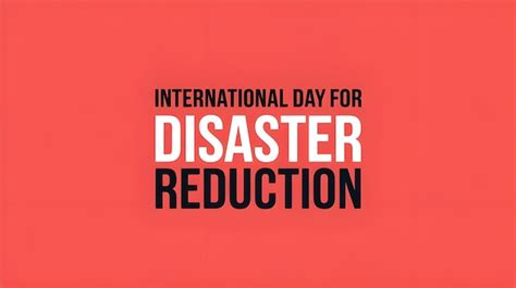 Vector International Day For Disaster Risk Reduction Premium Ai