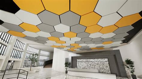 Sonify By Zentia Sonify Canopy Hexagon Ceiling System Zentia