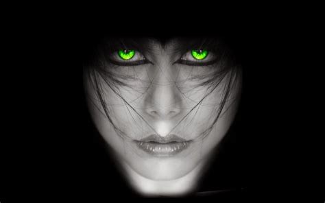 Evil Green Eyes Wallpaper