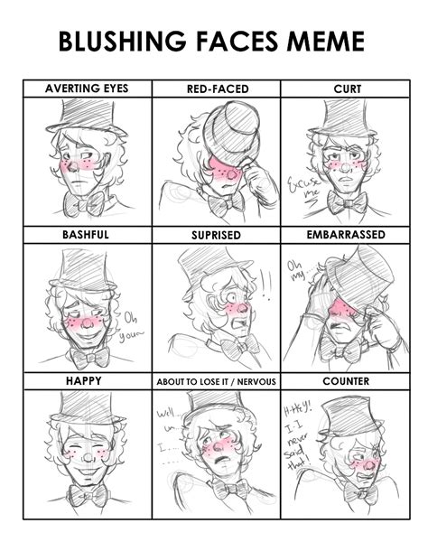 Blushing Faces Meme By Ursisurpi On Deviantart