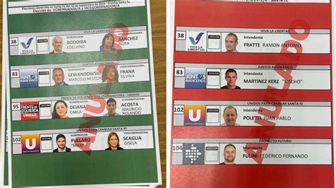 Elecciones En Santa Fe Presentaron Las Boletas Que Se Usar N En