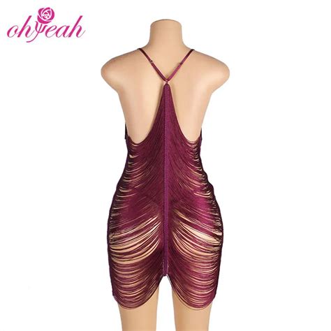 Wholesale Elegant Tassel Hollow Mature Plus Size Sexy Babydoll Lingerie For Women