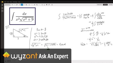 Use Trig Sub To Evaluate Indefinite Integraldx Sqrt X 2 9 X 2 Confirmation On Desmos Youtube