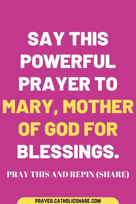 Say This Powerful Prayer To Mary Mother Of God For Blessings Artofit