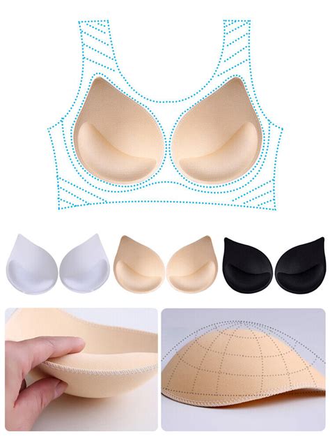 Women Spong Bra Pads Bikini Chest Cup Push Up Insert Foam Swimsuit Bra