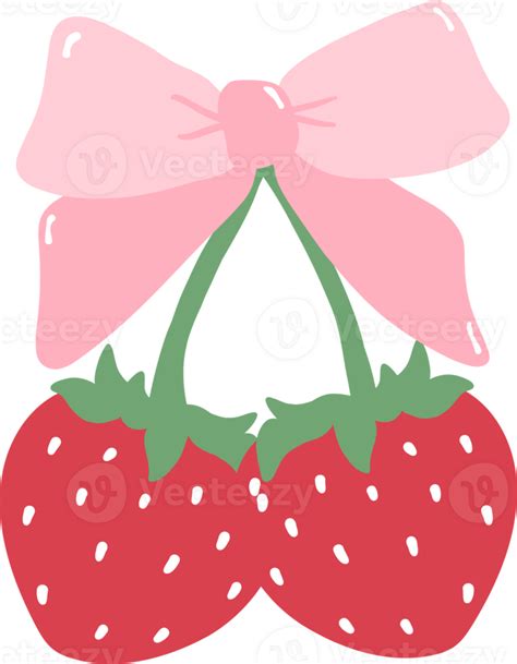 Coqueta Fresas Con Arco 39660783 PNG