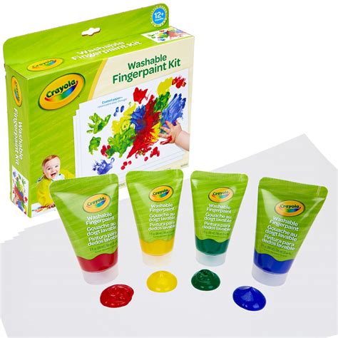 Buy Crayola My First Finger Paint For Toddlers, Painting Paper, Kids ...