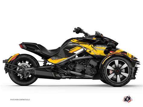 Can Am Spyder F Roadster Replica Graphic Kit Yellow Kutvek Kit Graphik