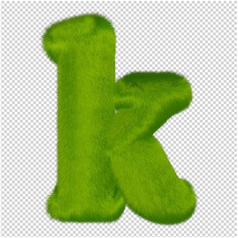 Les Lettres Sont Faites D Herbe Verte Lettre 3d K PSD Premium