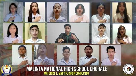 Lupang Hinirang By Malinta National High School Choralechoir Conductor