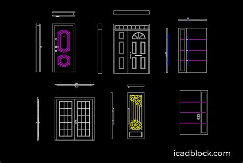 Porte DWG Raccolta Di Blocchi CAD ICADBLOCK