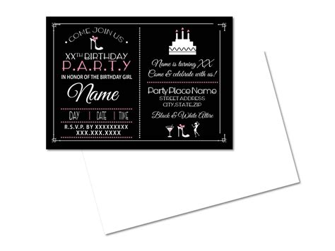 Customized Fancy Birthday Invitation - Etsy