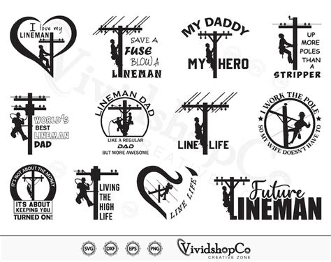 Lineman Electrical Svg Cut File Silhouette Cricut Svg Digital File