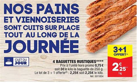 Promo 4 Baguettes Rustiques Chez Aldi ICatalogue Fr