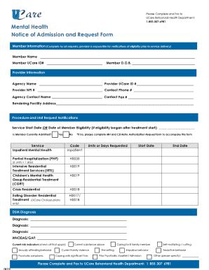 Fillable Online Ucare NOA Form Second Draft Fax Email Print PdfFiller