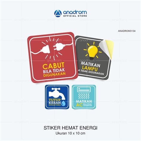 Jual Stiker Hemat Energi Stiker Matikan Listrik Anadrom 3134