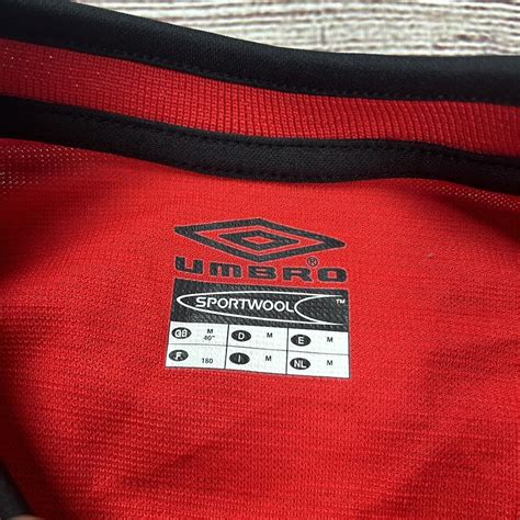 Vintage 2000 2002 Manchester United Umbro Red Home Depop