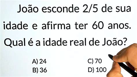QUESTÃO DE FRAÇÃO QUE A MAIORIA NÃO SABE RESOLVER! VOCÊ CONSEGUE ... 