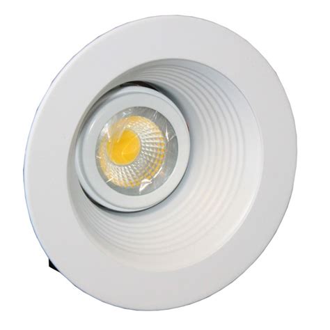 5 Dia Recessed Can Light Trim With Led Bulb And Socket White The