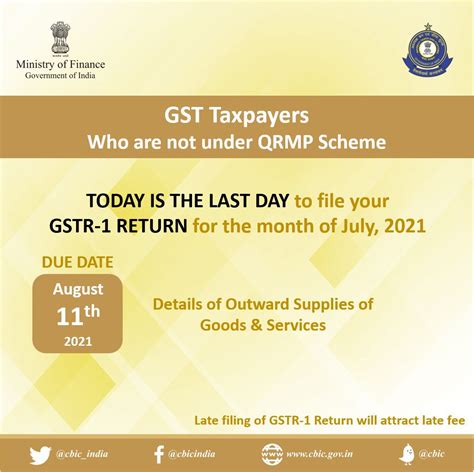 CBIC On Twitter Attention GST Taxpayers Who Are Not Under QRMP Scheme