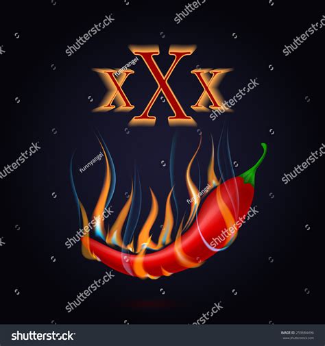 Vektor Stok Xxx Adult Black Background Red Hot Tanpa Royalti 259684496 Shutterstock