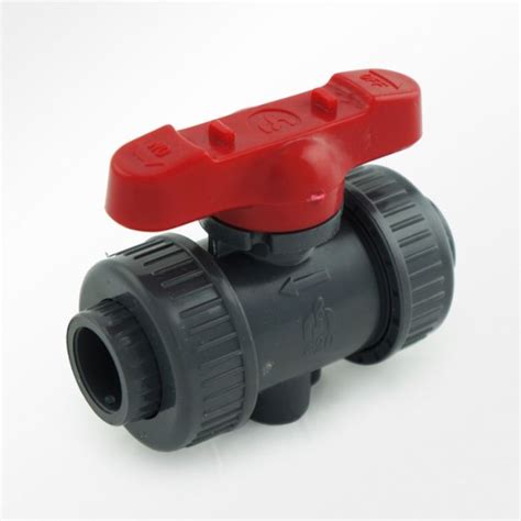 Metric Schedule 80 PVC Double Union Ball Valve Slip To Slip CoralVue