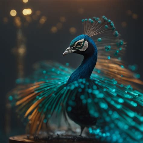 Peacock perched on a crystal ball by Anna Hälinen Playground