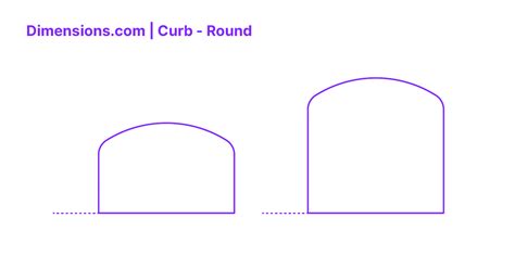 curb  dimensions drawings dimensionscom