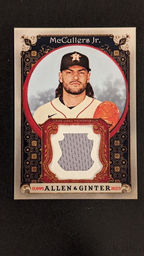 Topps Allen Ginter Lance Mccullers Jr Agrb Lm Full Size Relic