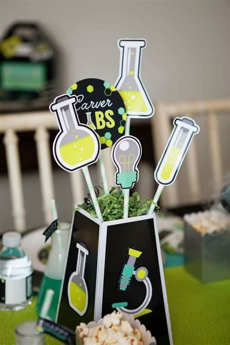 A Boys Laboratory Science Birthday Party Science Birthday Science