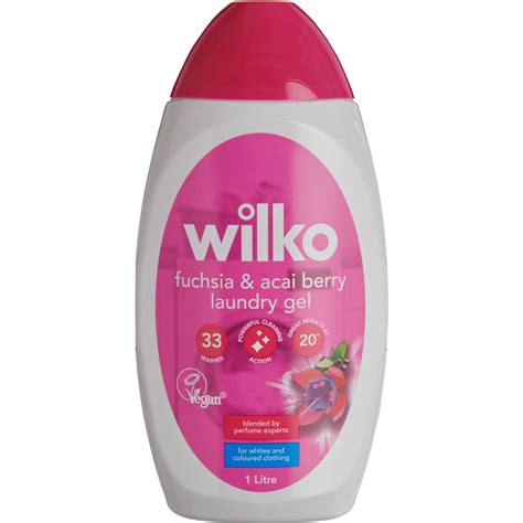 Wilko Biological Fuchsia And Acai Berry Laundry Gel 33 Washes 1L Wilko