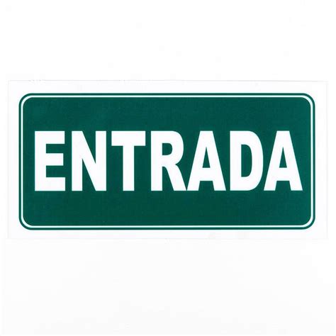 Cartel Señaletica Entrada 15x30 Randon Easy