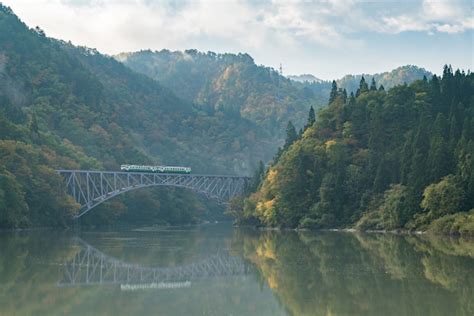 Premium Photo | Fukushima first bridge tadami river japan