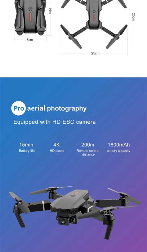 E88 Pro Drone - Foldable Quadcopter with Dual 4K Cameras