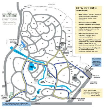 Cemetery Map - Forest Lawn - Buffalo, NY