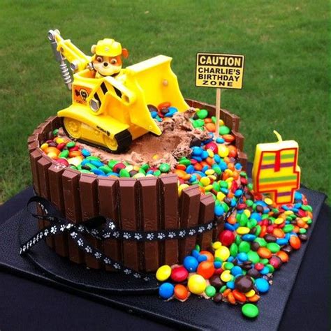 PAW PATROL 'RUBBLE' BIRTHDAY CAKE | Paw patrol birthday cake, Boy ...