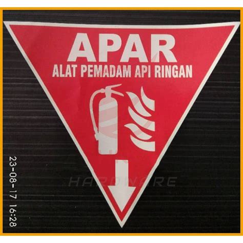 Jual Sticker Segitiga Apar Penanda Alat Pemadam Api Rambu Tabung APAR