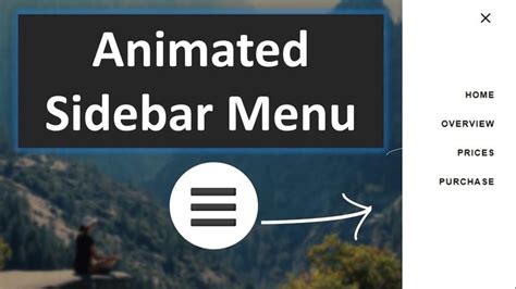 Create Animated Sidebar Menu With Html And Css