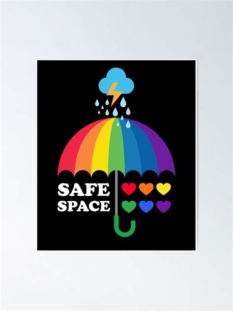 Lgbtq Sign Safe Space Lgbtq Pride Month Poster For Sale By Aronia