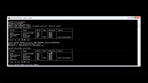 Mysql Removing Table Columns Youtube