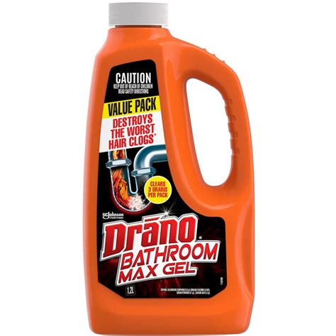 Drano Bathroom Max Gel Drain Cleaner 1 2L BIG W