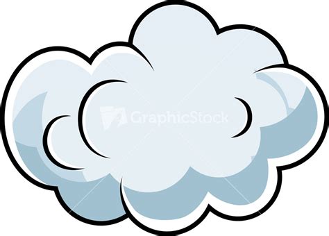 Cute Comic Cloud Cartoon Vector Stock Image