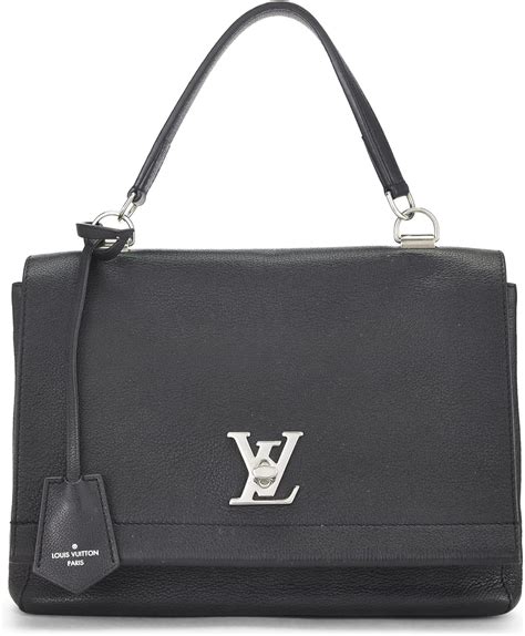 Louis Vuitton Pre Loved Black Leather Lockme Ii Black