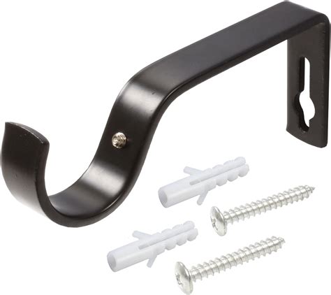 White Hinge Heavy Duty Black Mm Curtain Pole Bracket Fixings