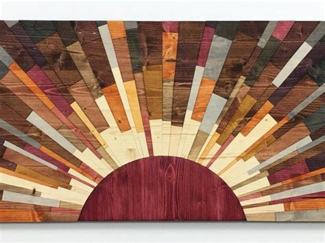 Sun wood art Edge Of The Day 60x20 large sunset wall art Etsy España