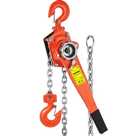 VEVOR 3T Chian Hoist Manual Lever Chain Hoist 1 5M 6600lbs 5ft